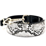 snakeskin strap - be clear handbags