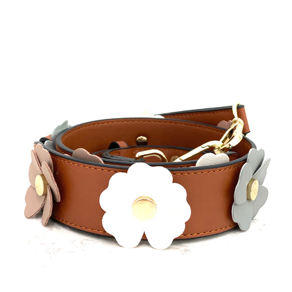 
                
                    Load image into Gallery viewer, boho flower strap - be clear handbags
                
            
